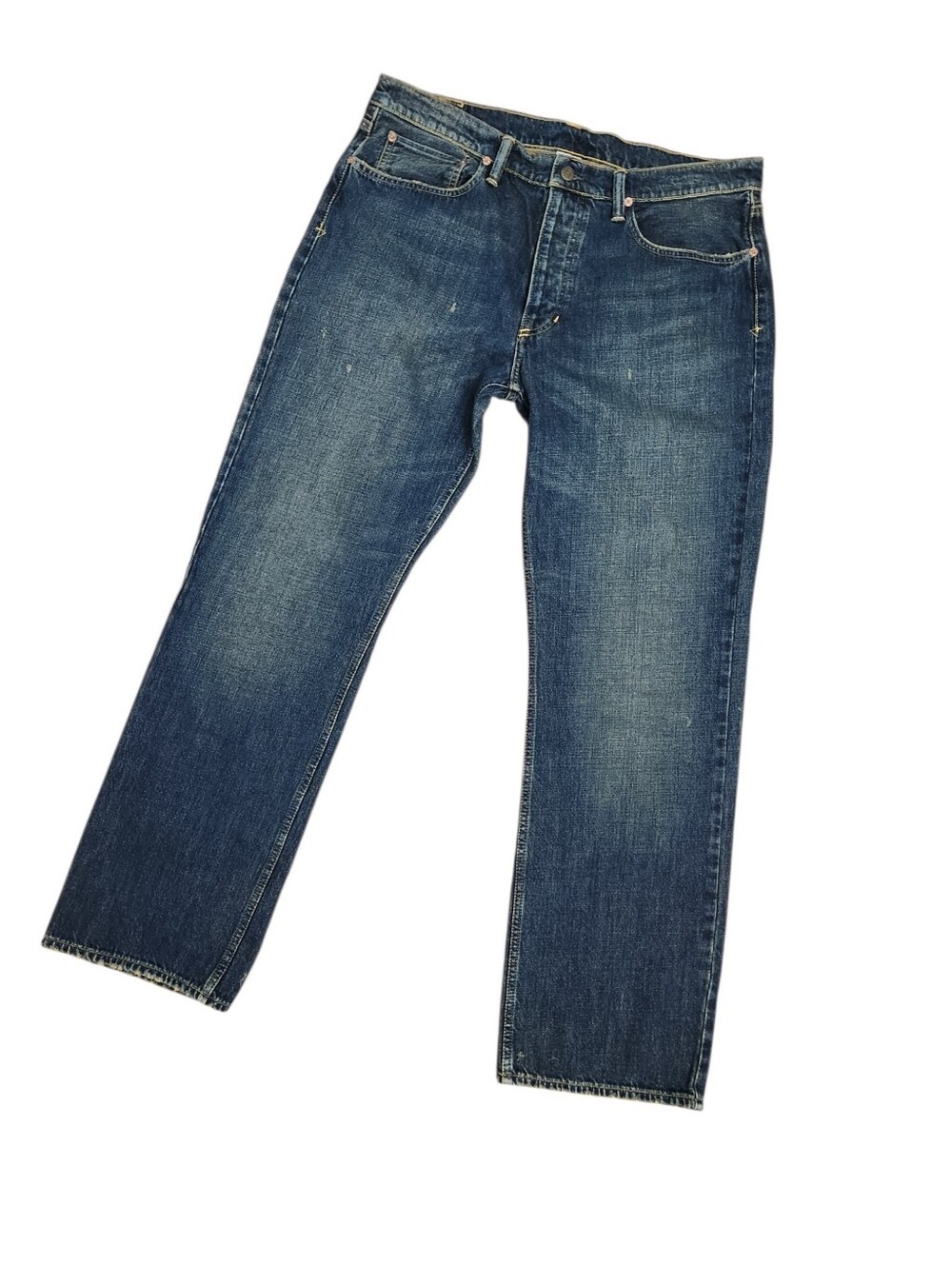 Ralph Lauren Polo Blue Jeans Mens 35x32 York Classic Button Fly Vintage Stone